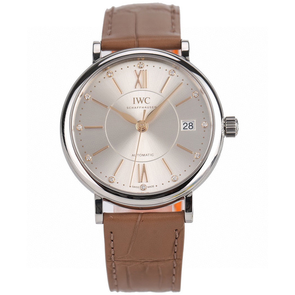 Iwc IWC IWC Wave Fino Series สแตนเลสเข็มขัดกลไกอัตโนมัตินาฬิกาสุภาพสตรี IW458101