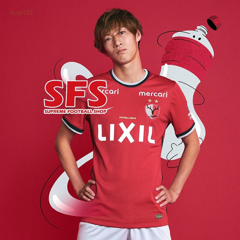 เสื้อกีฬาแขนสั้น ลายทีมชาติฟุตบอล Kashima Antlers J-League ทรงหลวม คุณภาพสูง แฟชั่นฤดูร้อน 2022 ไซซ์