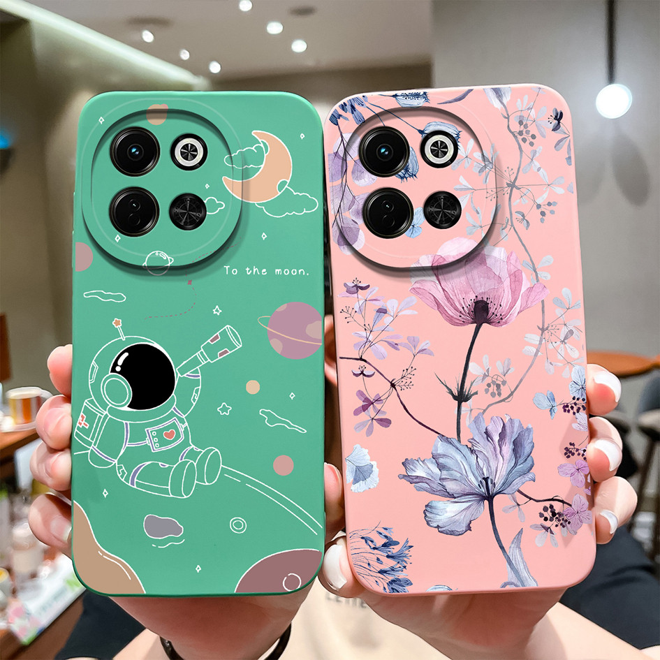 สําหรับ Tecno Pova 6 Neo Tecno Spark 30 5Gลายดอกไม้หรูหราเคสโทรศัพท์ซิลิโคนอ่อนนุ่มกันกระแทกฝาหลังสํ