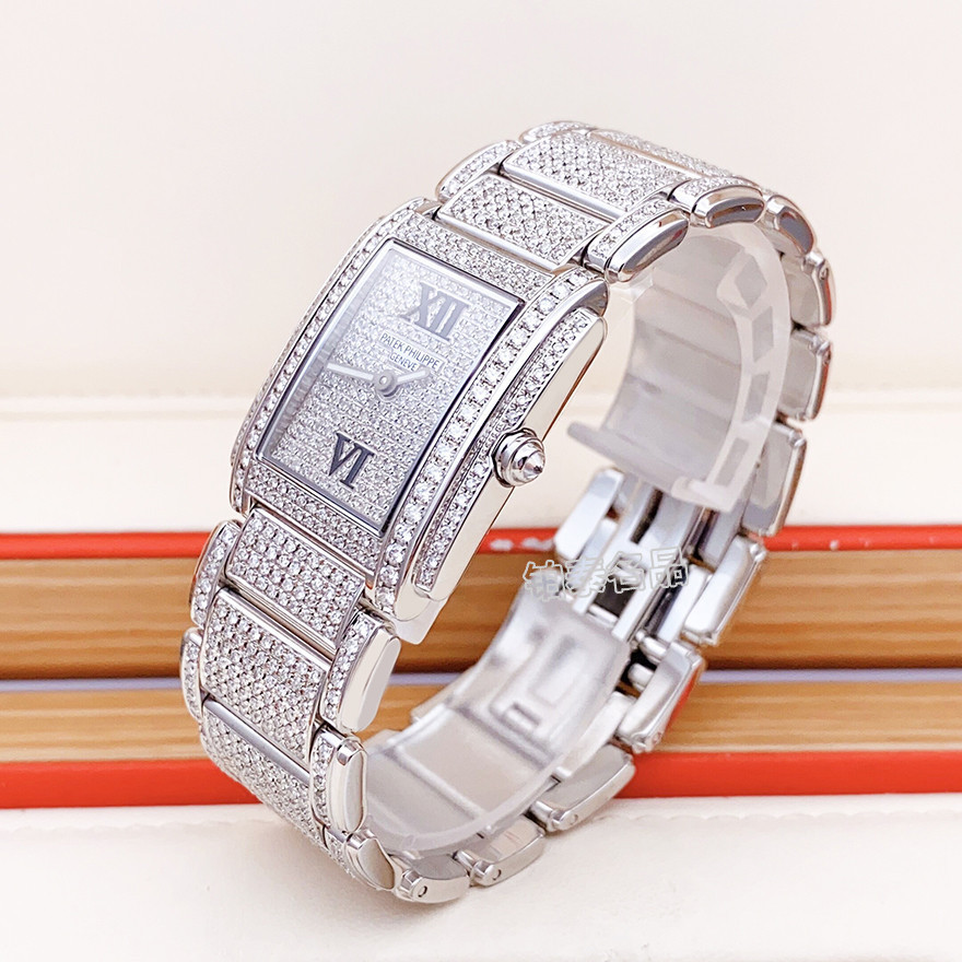 Patek Philippe Philippe นาฬิกาผู้หญิง TWENTY~4 Series Gypsophila Diamond English Watch Ladies ใหม่