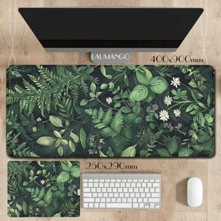 Forest Gaming Mouse Pad Vintage ดอกไม้สีเขียวใบ Aesthetic ขน…