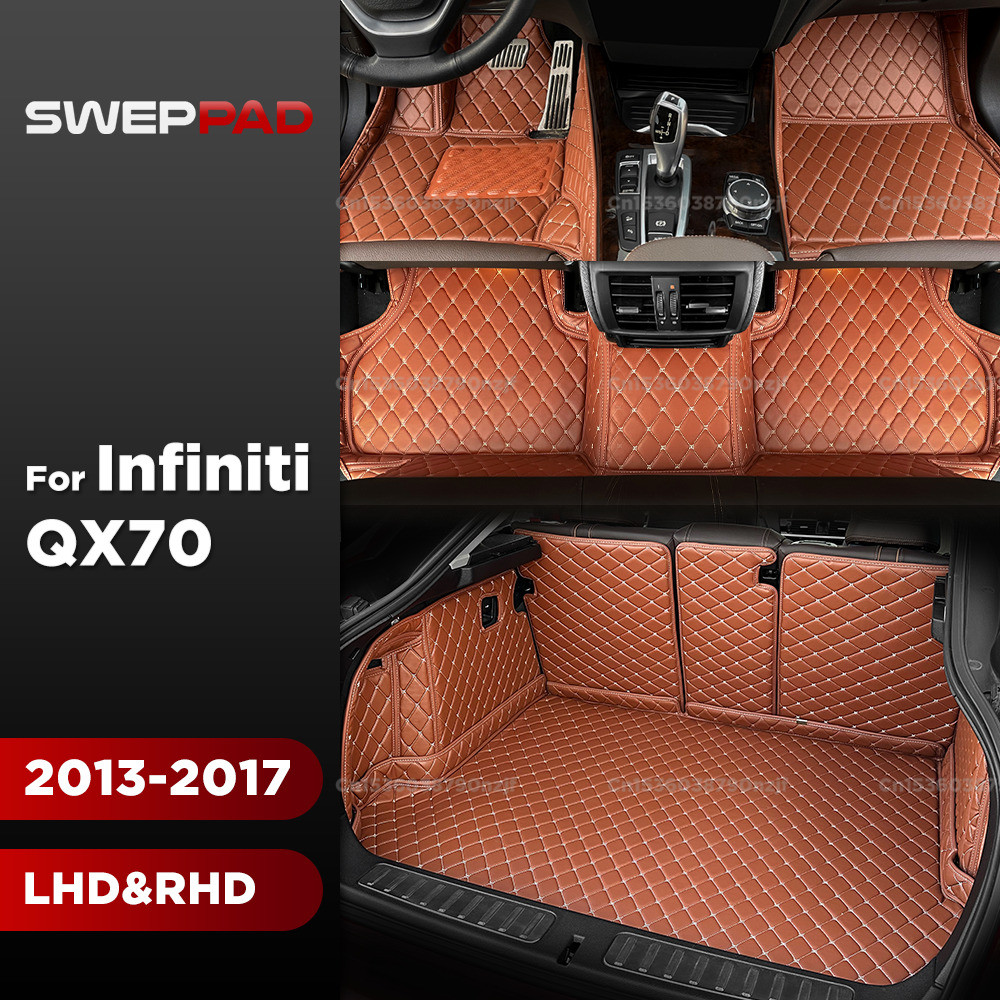 RHD รถสําหรับ Infiniti QX70 2013 2014 2015 2016 2017 รถ Trunk Mat auto foot Pads พรมอุปกรณ์ตกแต่งภาย