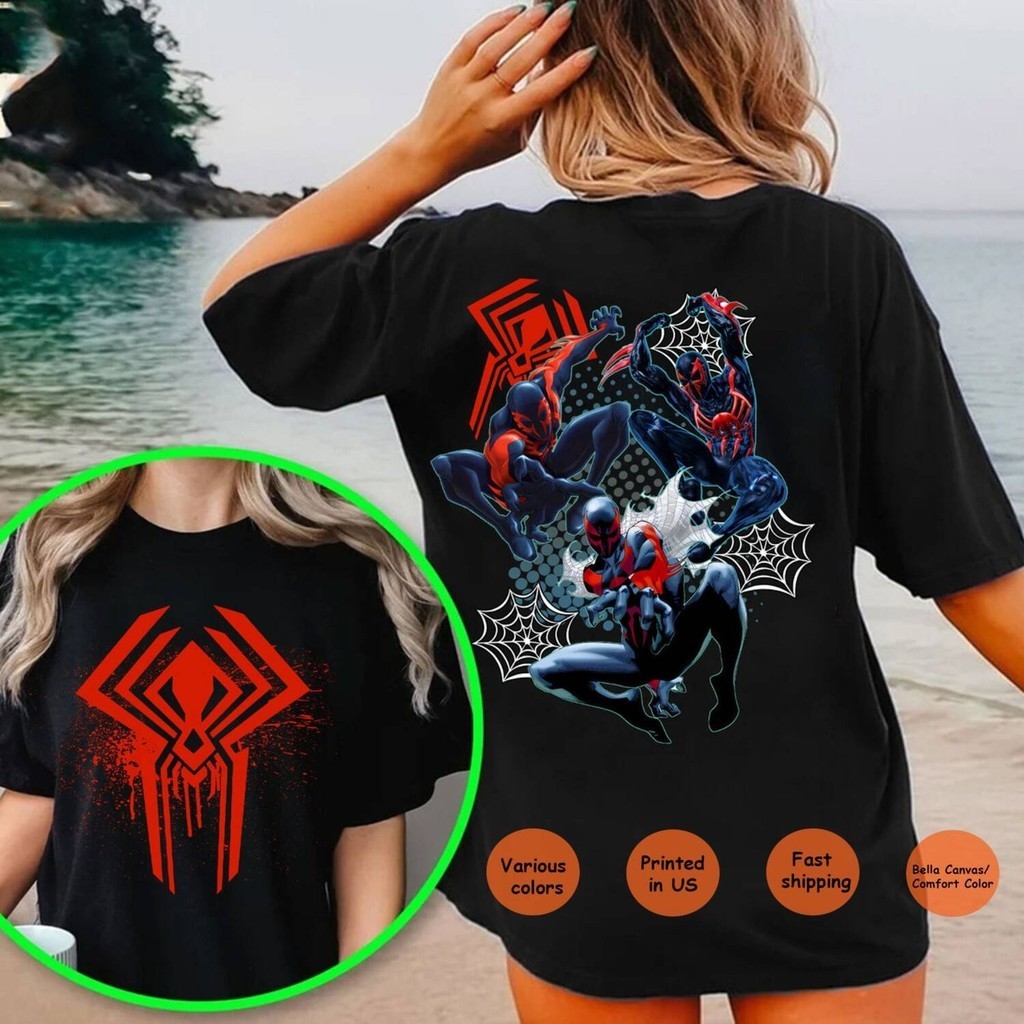 เสื้อยืดผ้าฝ้าย พิมพ์ลาย Miguel O'Hara Spiderman 2 ด้าน