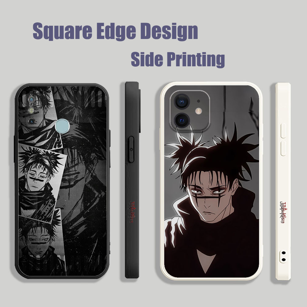 สําหรับRealme C2 C3 8 8i 7i C35 C30 Pro Jujutsu Kaisen chso kamo IAO09 เคสโทรศัพท์สแควร์ขอบ