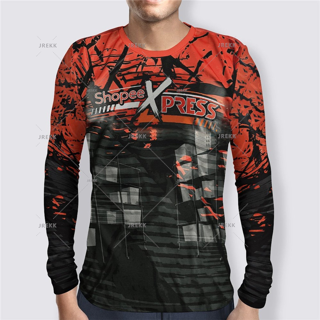 ใหม่ เสื้อยืดแขนยาว พิมพ์ลาย J&t Express 3D น้ําหนักเบา ระบายอากาศ สําหรับเด็ก ผู้ใหญ่ ไซซ์ XS-6XL 1