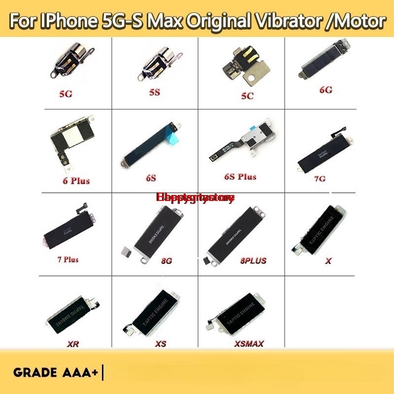 Ebemy-vibrator สําหรับ iphone 5 5s 5c SE 6 6S 7 8 Plus X XS XR XS Max มอเตอร์อะไหล่ซ่อมสั่นมอเตอร์ Vibrating สําหรับ iphone X XS Max XR