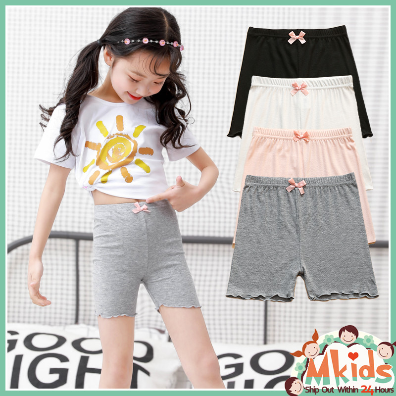 [ส่งจากในประเทศ🚚] เลกกิ ้ งสําหรับเด ็ กผู ้ หญิง 3-12 ปีฤดูร ้ อนความปลอดภัยเลก