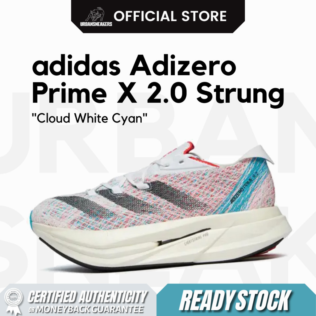 Adidas Adizero Prime X 2.0 Strung Cloud White Lucid Cyan รองเท้าผ้าใบลําลอง สีฟ้า | Hp9709
