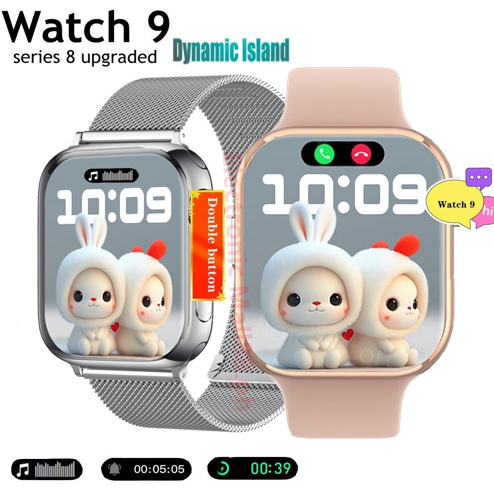 Iw9 MINI สมาร์ทวอทช์ 41 มม. 45 มม. ไดนามิกเกาะ NFC watch 9 รองรับไทย สําหรับผู้ชาย ผู้หญิง