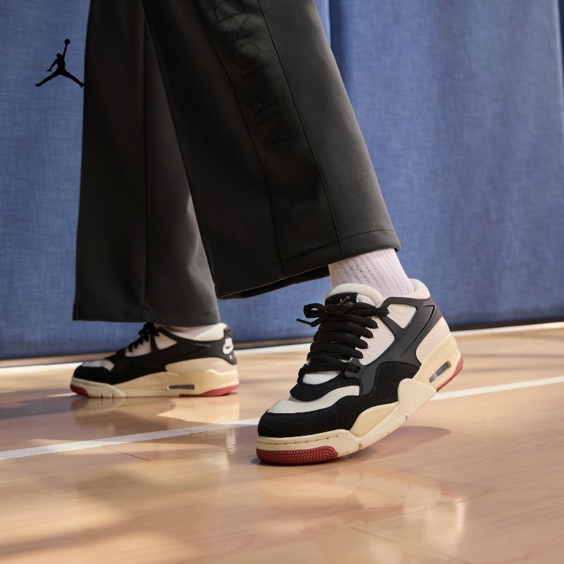 ♞,♘Jordan อย่างเป็นทางการ Nike Jordan 4RM รองเท้าผ้าใบผู้ชายฤดูหนาว Cushioning Part หนังสนับสนุน Gr