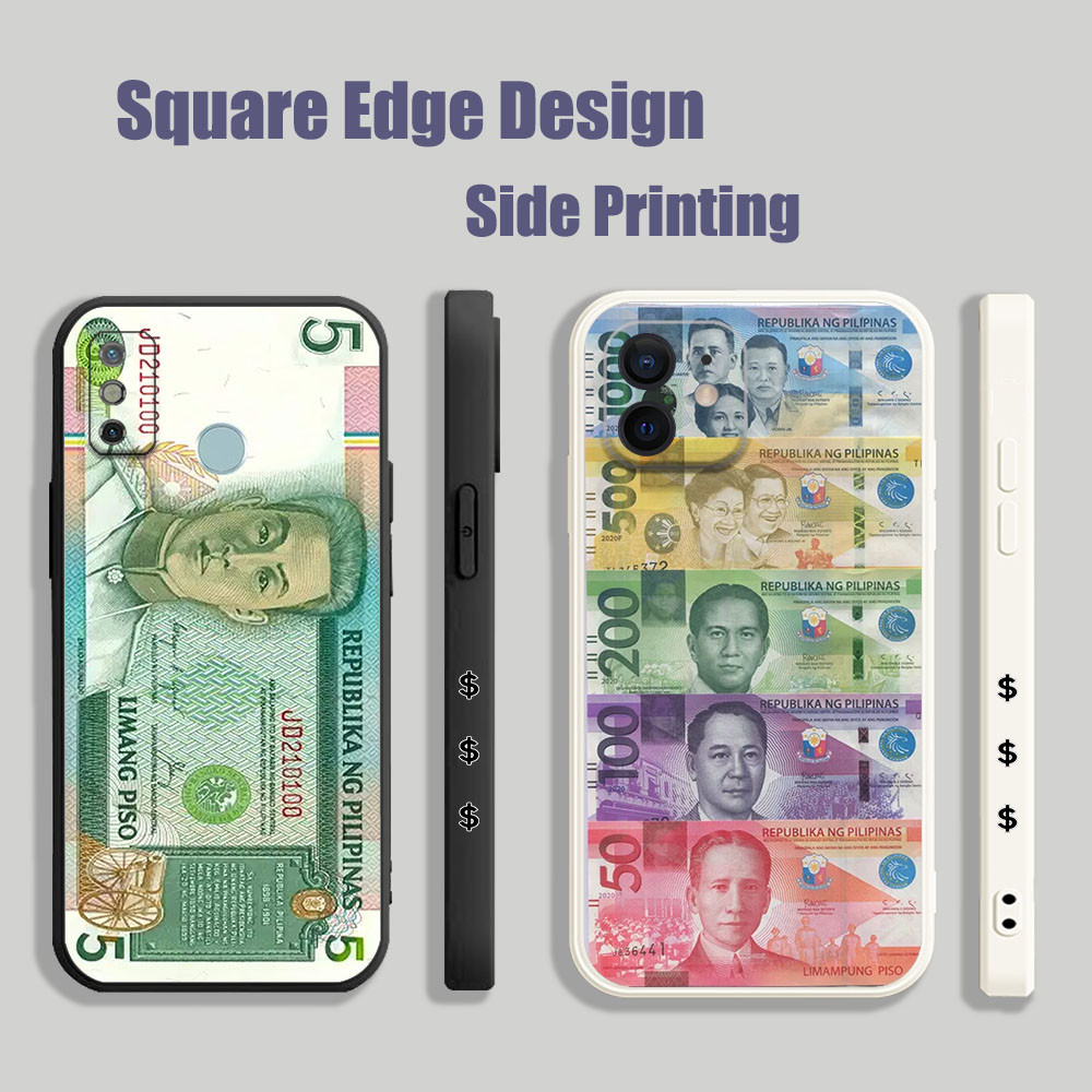 เคสสําหรับRealme C2 C3 8 8i 7i C35 C30 ProเงินPesชุดห้าPeso IAS02 เคสโทรศัพท์สแควร์ขอบ