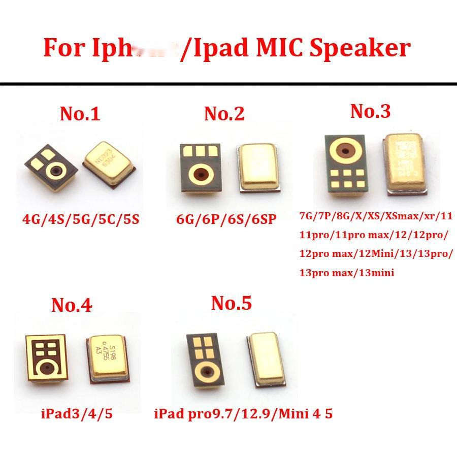 ลําโพงไมโครโฟน 10-50 ชิ้น สําหรับ IPh 13 12 11 Pro Max Mini XS XR X 8 Plus 7 6S 6P 6 5S Ipad 3 4 5 9.7 12.9