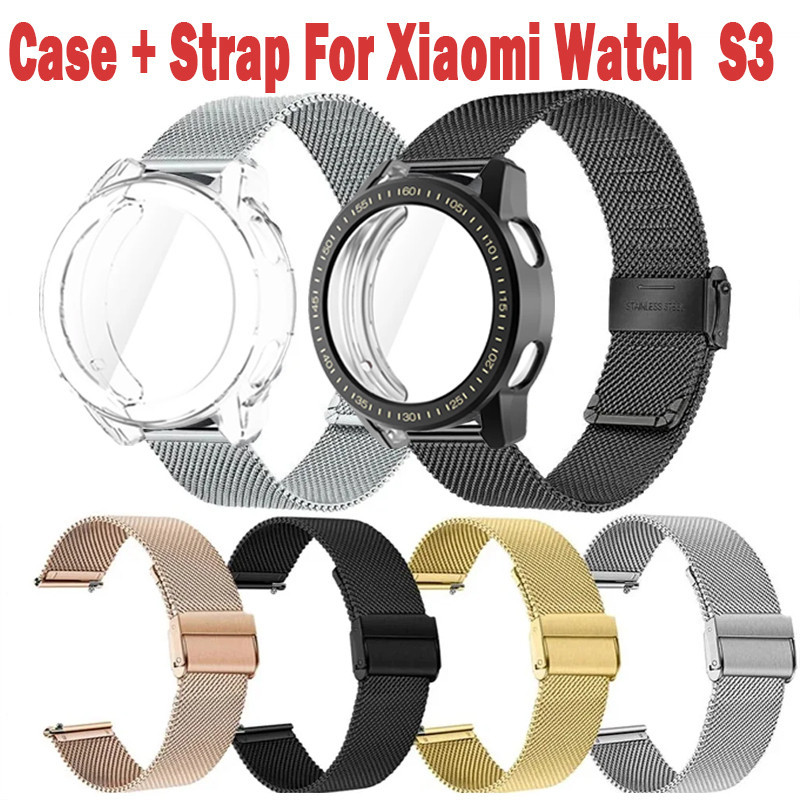 สายนาฬิกาข้อมือโลหะ แบบนิ่ม สําหรับ Xiaomi Watch S3 S3