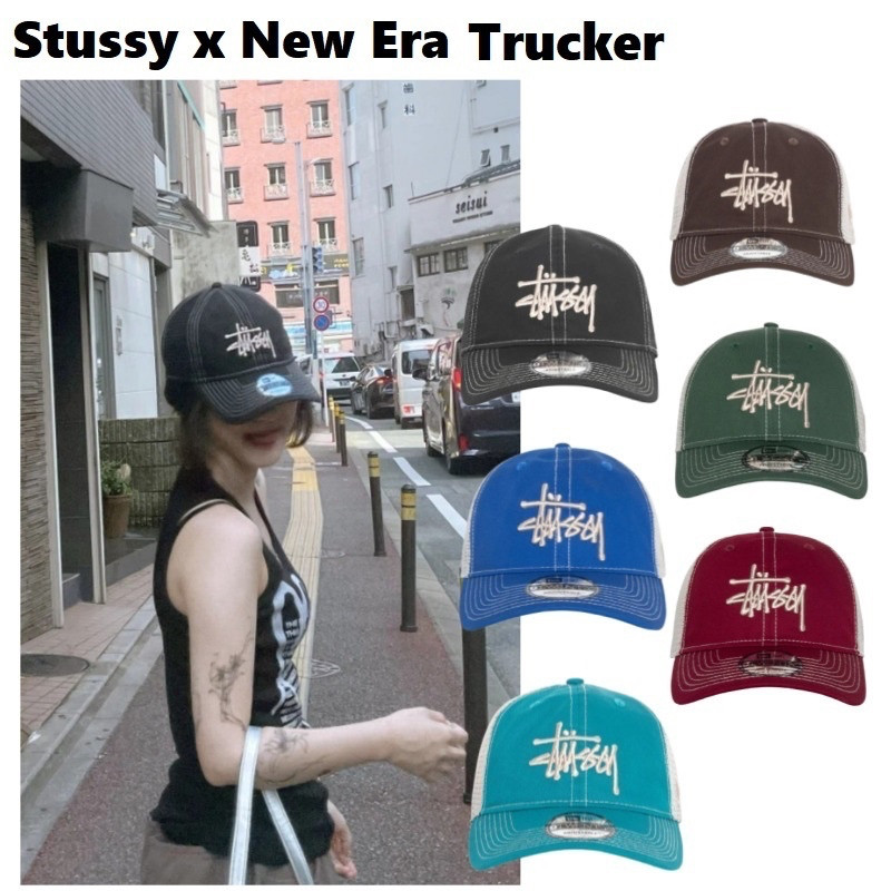 ♞,♘ Stussy Stock Bucket Hat Black/New Era 9twenty Basic Trucker Black preorderoppa lkj