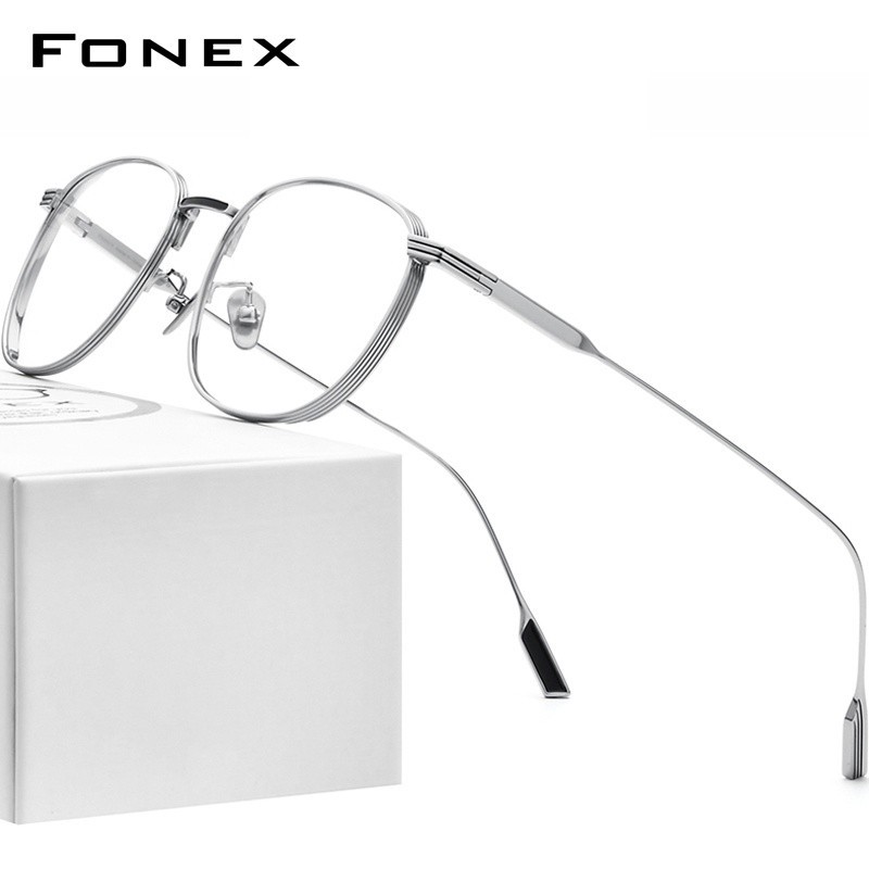 Fonex กรอบแว่นตาไทเทเนียม 2021 สไตล์วินเทจเกาหลีญี่ปุ่นสําหรับผู้ชายผู้หญิง