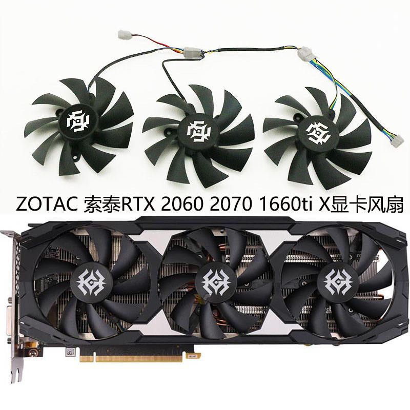 Zotac ZOTAC RTX 2060 2060s 2070 2070s 1660ti พัดลมระบายความร้อน การ์ดจอ X-GAMING
