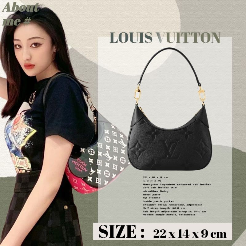 ♞,♘หลุยส์ วิตตอง Louis Vuitton BAGATELLE กระเป๋าถือ/ใหม่ 2022/กระเป๋าใต้วงแขนผู้หญิง/กระเป๋าสะพายไห