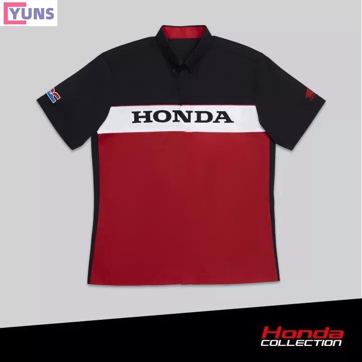 Yuns [คอลเลกชัน 2023] เสื้อโปโล ฮอนด้า สีแดง สีดํา HONDA POLO 08