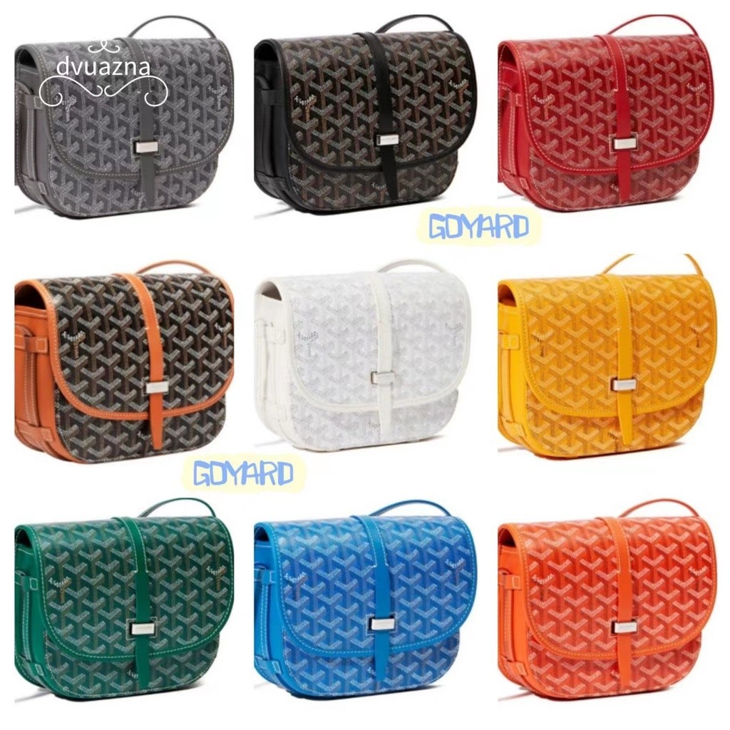 ♞,♘ GOYARD Belvedere PM Canvas One Shoulder Crossbody Bag/Small . ของแท้