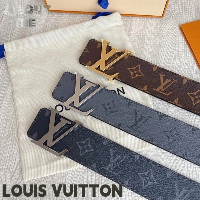 ♞,♘,♙Hot Louis Vuitton Men's Belt PONT NEUF 35mm&amp; LV INITIALES 40mm เข็มขัดผู้ชาย