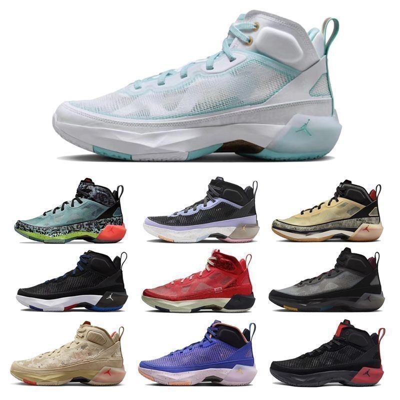 ♞Air jordan 37 PF aj37 รองเท้าบาสเก็ตบอลเทนนิสผู้ชายกลางแจ้งกันลื่นทนต่อการสึกหรอน้ําหนักเบาระบายอา