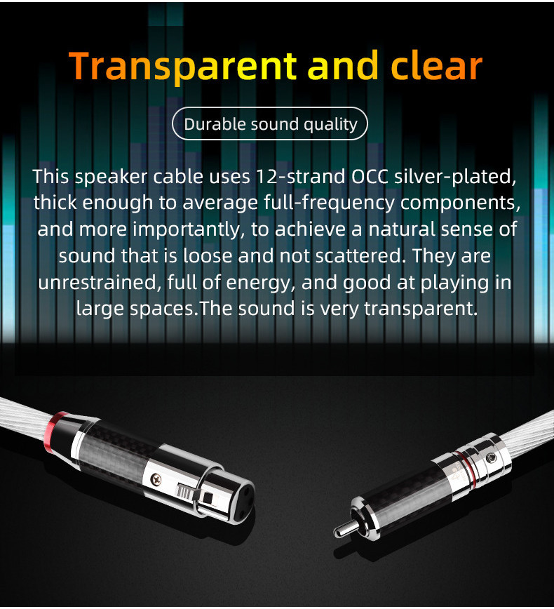 สายเคเบิ้ลเสียง Hifi 2RCA เป็น 2XLR OCC ชุบเงิน XLR เป็น RCA คู่ คุณภาพสูง