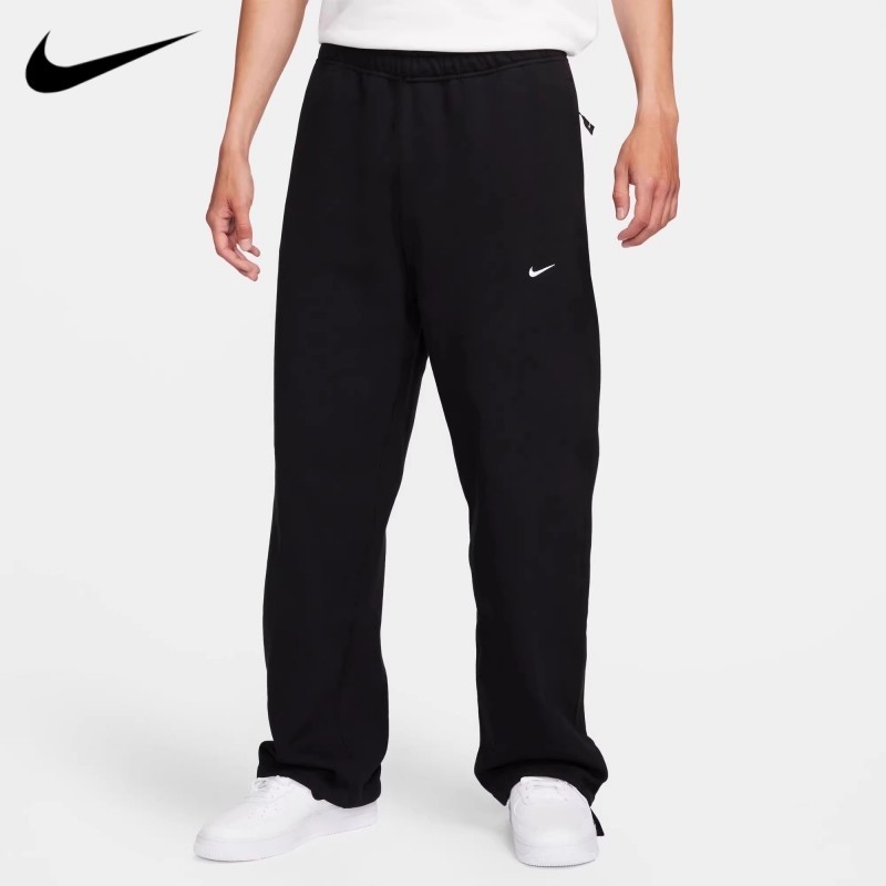 ♞,♘Ready Stock100% NIKE Mens Small Logo American Vintage Loose Fit Straight Leg Pants FN3343-063 jj