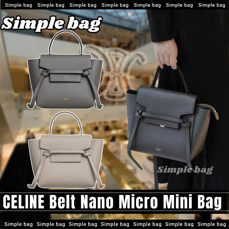 เซลีนCELINE Belt Nano / Micro / Mini Bag In Grained Calfskin กระเป๋าสะพายผู้หญิง #Simple bag