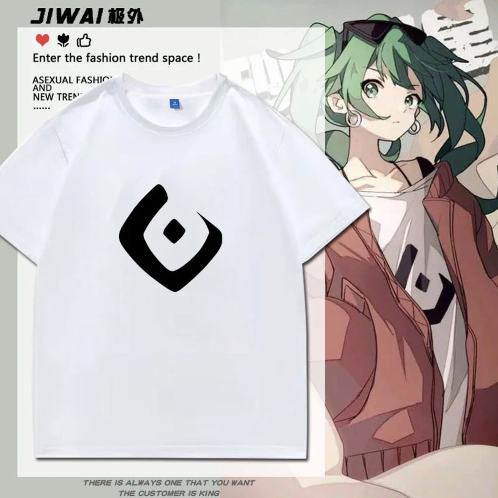 Hatsune Miku Miku, Same Type Of Shafan Fashion Brand Co Branded Short Sleeved T-Shirt, Is Loose And 