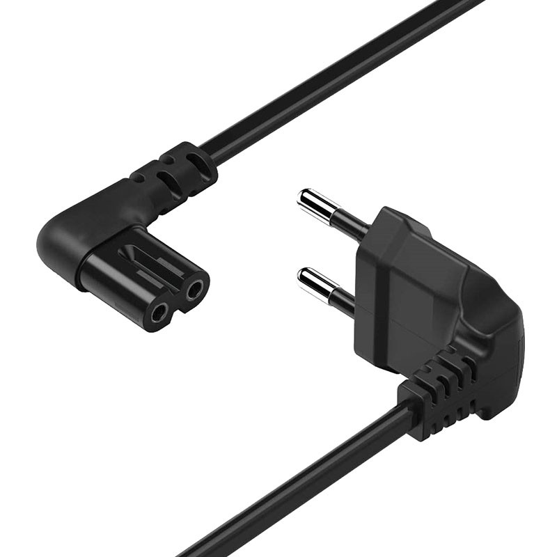 1.5m Universal 90 องศา AngleEU สายไฟ IEC-320-C7 ถึง CEE 7/16 สายไฟ AC สําหรับ PS4 PS5 Xbox TV DJI Mavic Air 2/2S