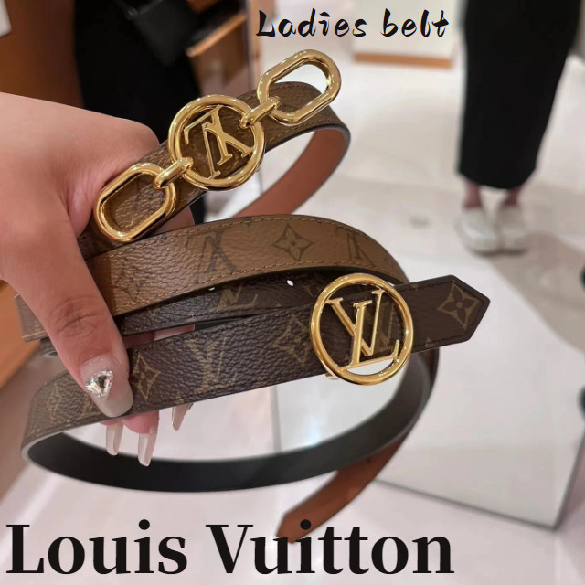 ♞,♘,♙หลุยส์วิตตอง เข็มขัด/เข็มขัดผู้หญิง Louis Vuitton/ สไตล์เมทัล/สไตล์ใหม่/สินค้าปลอดภาษีลดราคา
