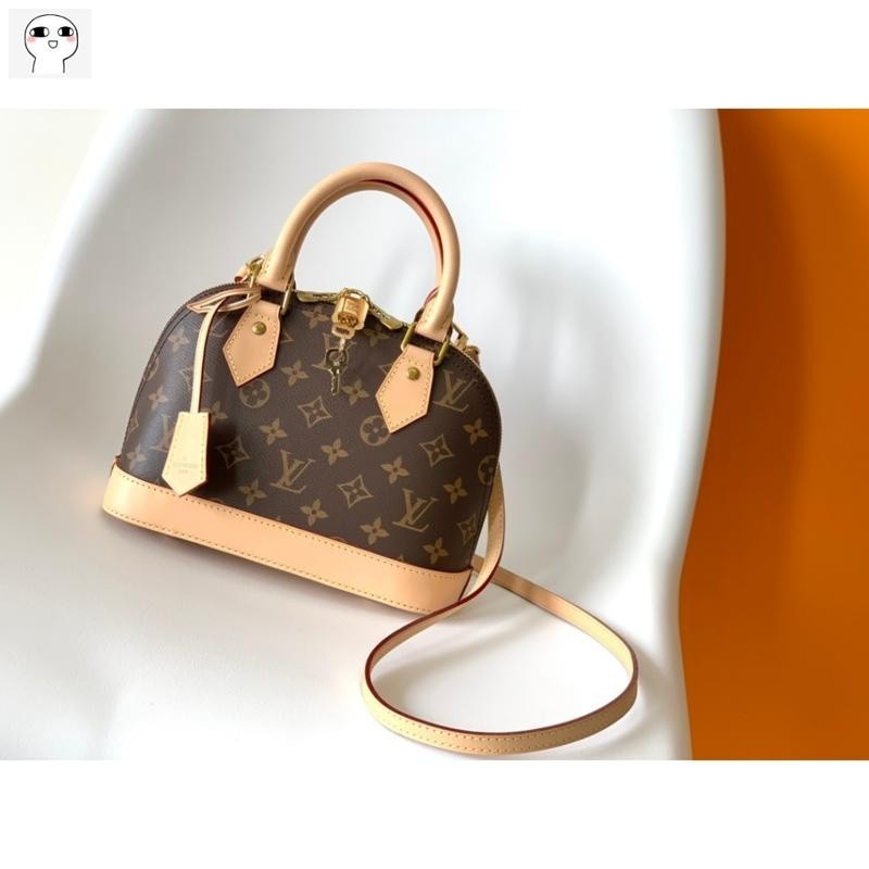 ♞,♘,♙รุ่นพรีเมี่ยม Louis VuittonM53152 Lv Alma BB Damier Handbag Structured Casual Crossbody Bag wi