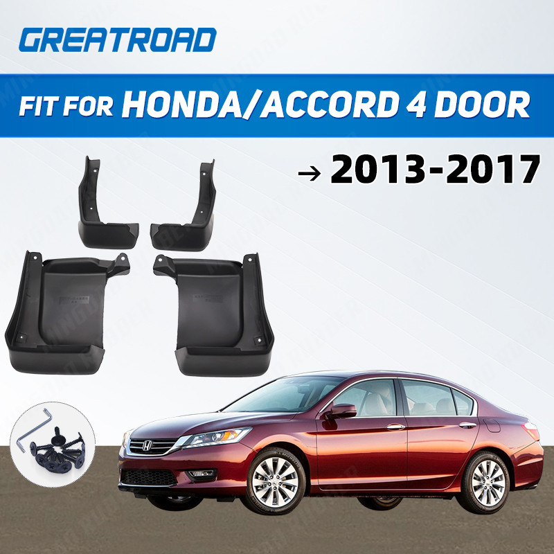 บังโคลนหน้า หลังรถยนต์ สําหรับ Honda Accord 4 Door 2013-2017 2014 15 2016 4 ชิ้น
