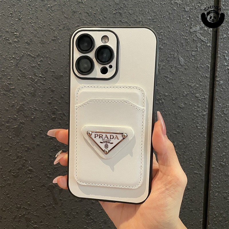 ใหม่ เคสโทรศัพท์มือถือหนัง กันกระแทก พร้อมกระจกกันรอยเลนส์กล้อง หรูหรา สําหรับ iPhone 15 14 13 12 Pro Max