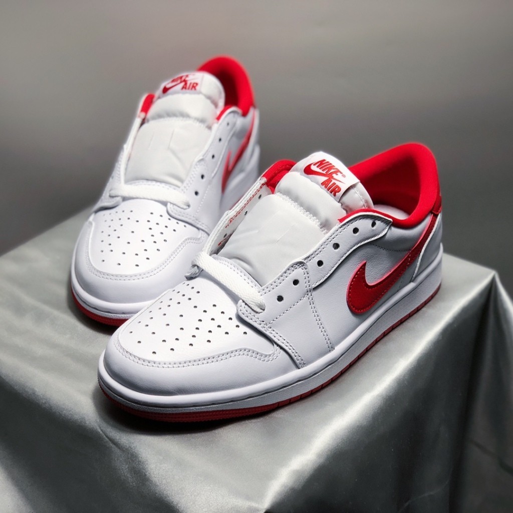 Nike Air Jordan 1 Retro OG "University Red" Low Cut Casual Sneakers Basketball Shoes for Women&amp;Men