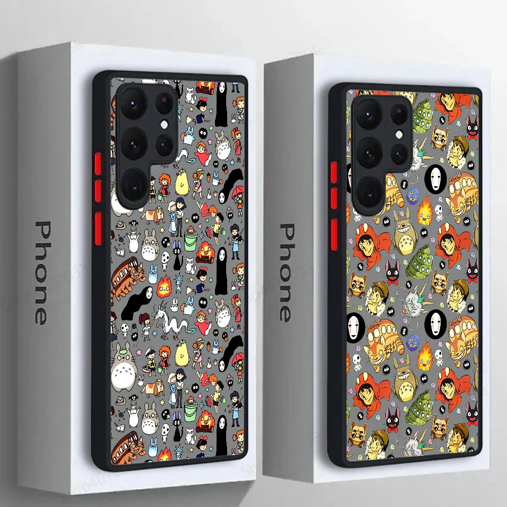 Studio Ghibli ญี่ปุ่นอะนิเมะ Spirited Away Totoro เคสโทรศัพท์สําหรับ Samsung S25 Ultra S24 S23 S21 S