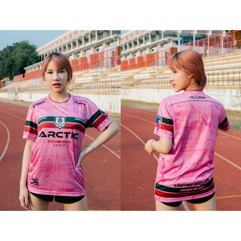เสื้อกีฬาแขนสั้น ลายทีมชาติไทย ARCTIC SPORT Baju Jersey Ultra Fine Fibers สําหรับผู้ชาย และผู้หญิง 2024