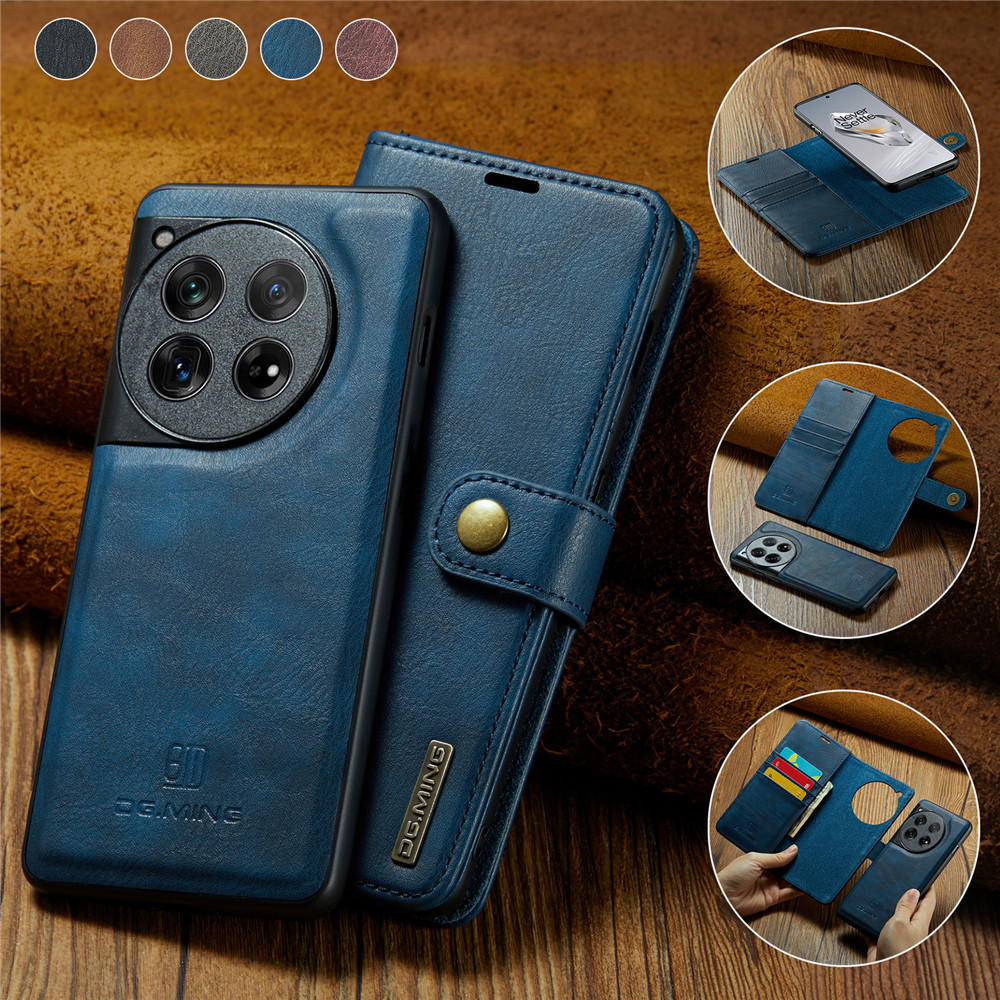เคสสําหรับ Oneplus 13 12 11 10Pro ⭐Cattlehide Flip Wallet Bracket Magnetic Split Leather Phone Cover⭐ ที่วางเปลือกกันกระแทก DG.Ming DGMing