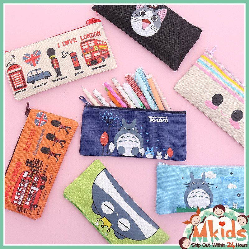 [MKIDS Fashion] กระเป ๋ าปากกาสําหรับเด ็ กการ ์ ตูนกล ่ องดินสอกันน ้ ํา Oxford Zipper กระเป ๋ าเครื ่ องเขียนรางวัลนักเรียน