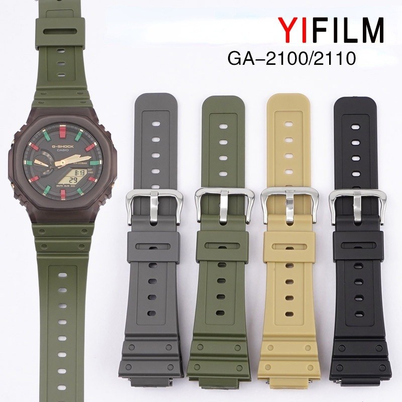 Yifilm สายนาฬิกาข้อมือเรซิ่น แบบเปลี่ยน สําหรับ Casio G-Shock GA-2100 GA-2110 GM-2100 GA2100 GA2110