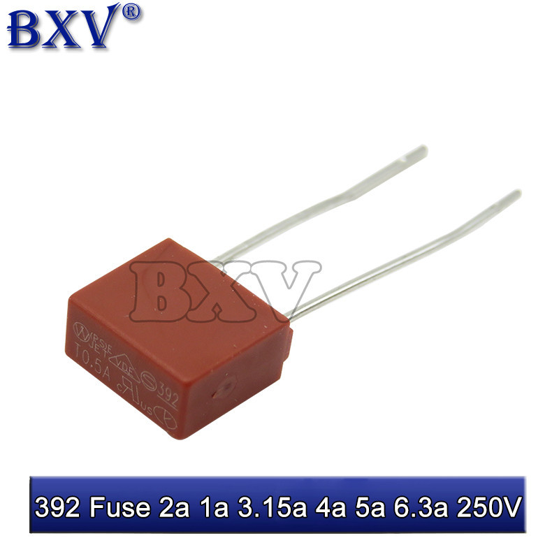 ฟิวส์พลาสติก ทรงสี่เหลี่ยม 392 Fuse 2a 1a 3.15a 4a 5a 6.3a 250v T2a T3.15a 10 ชิ้น
