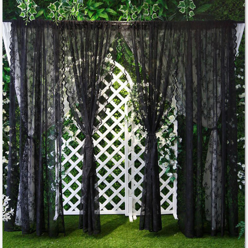 แนะนำ ผ้าม่าน ผ้าม่าน ผ้าโปร่ง แต่งลูกไม้ สีดํา สไตล์ฝรั่งเศส วินเทจ สําหรับตกแต่งหน้าต่าง ระเบียง บ้าน ห้องนอน ราคาพิเศษ มีเก็บเงินปลายทาง