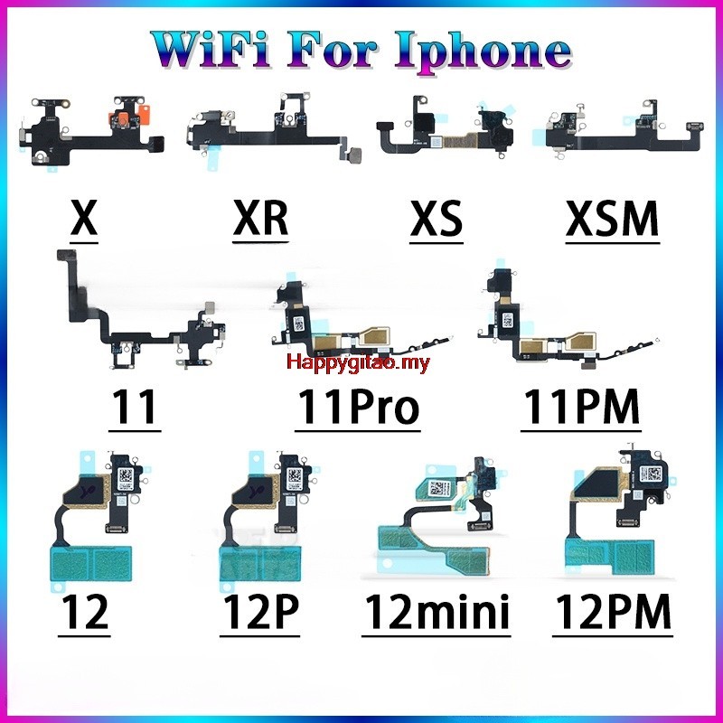 Hapmy-1 pcs เสาอากาศ Wifi สัญญาณ Flex สําหรับ iphone X XR XS 11 12 Pro Max 12mini 11Pro Xsmax 12Pro