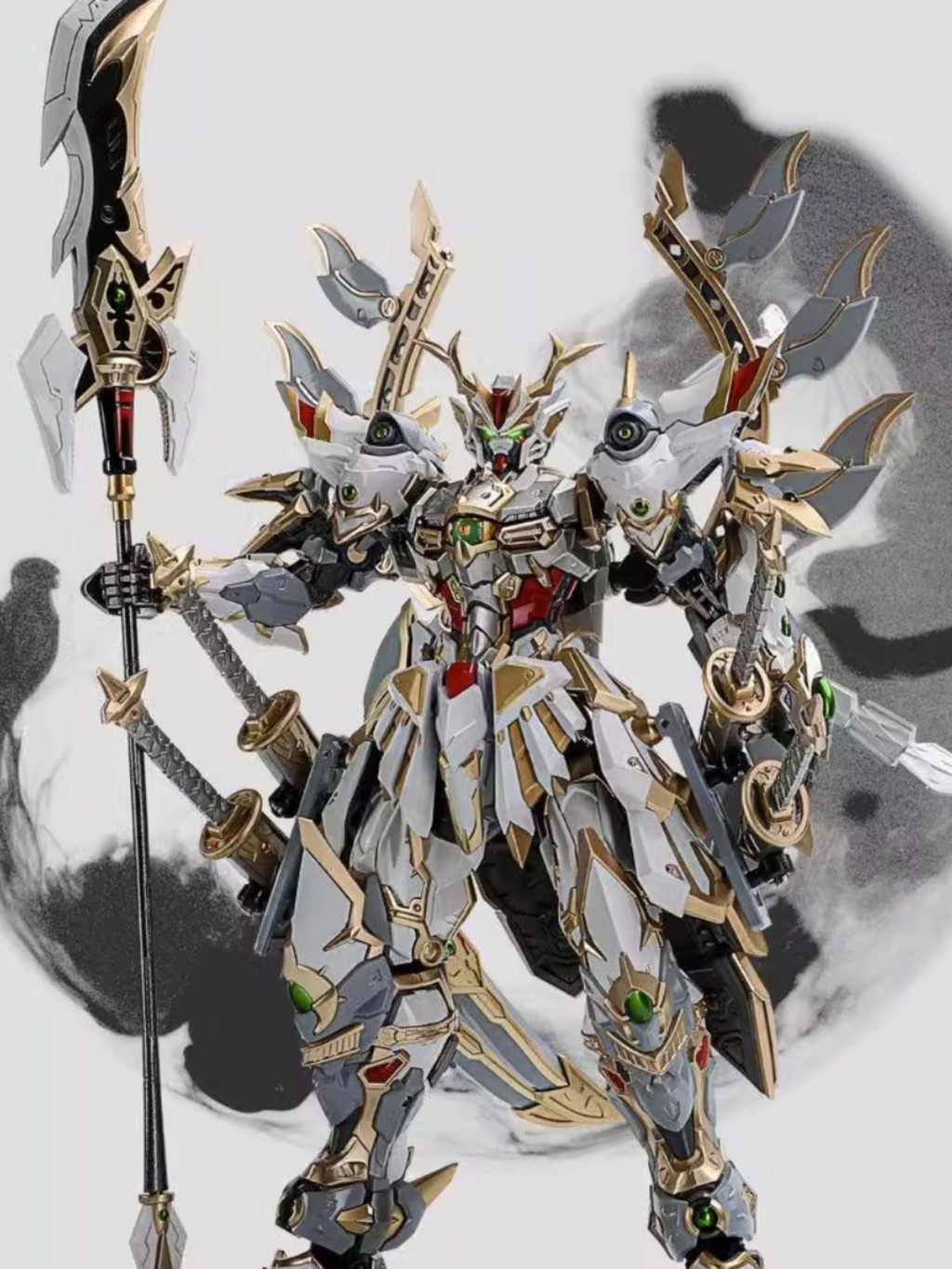 ♞,♘สามก๊ก Magic Core GUNDAM Guan Yu Qinglong รูป Lu Bu Ao Bing Mecha ประกอบกล่องตาบอดรุ่นวันหยุดของ