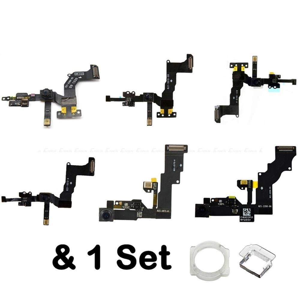 แหวนกล้องด้านหน้าสําหรับ IP 5 5S 5C SE 2016 6S 6 Plus ด้านหน้า Facing เลนส์กล้องแสง Proximity Sensor Flex Cable อะไหล่ซ่อม