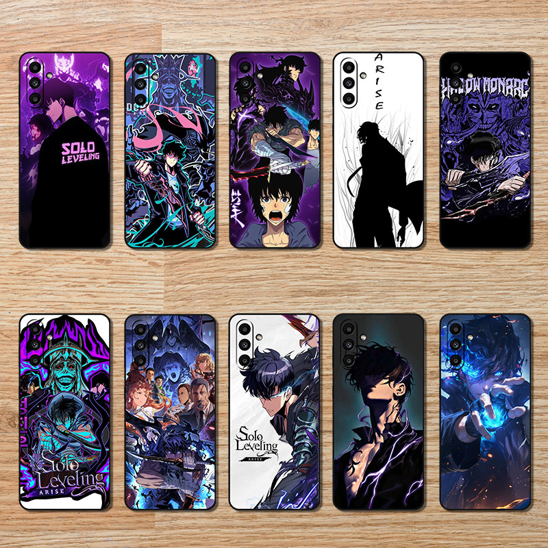 SAMSUNG เคสโทรศัพท์สีดํานุ่มสําหรับSamsung A55 A35 M35 M55 M15 A16 S24 FE Plus Ultra BF58 Solo Level