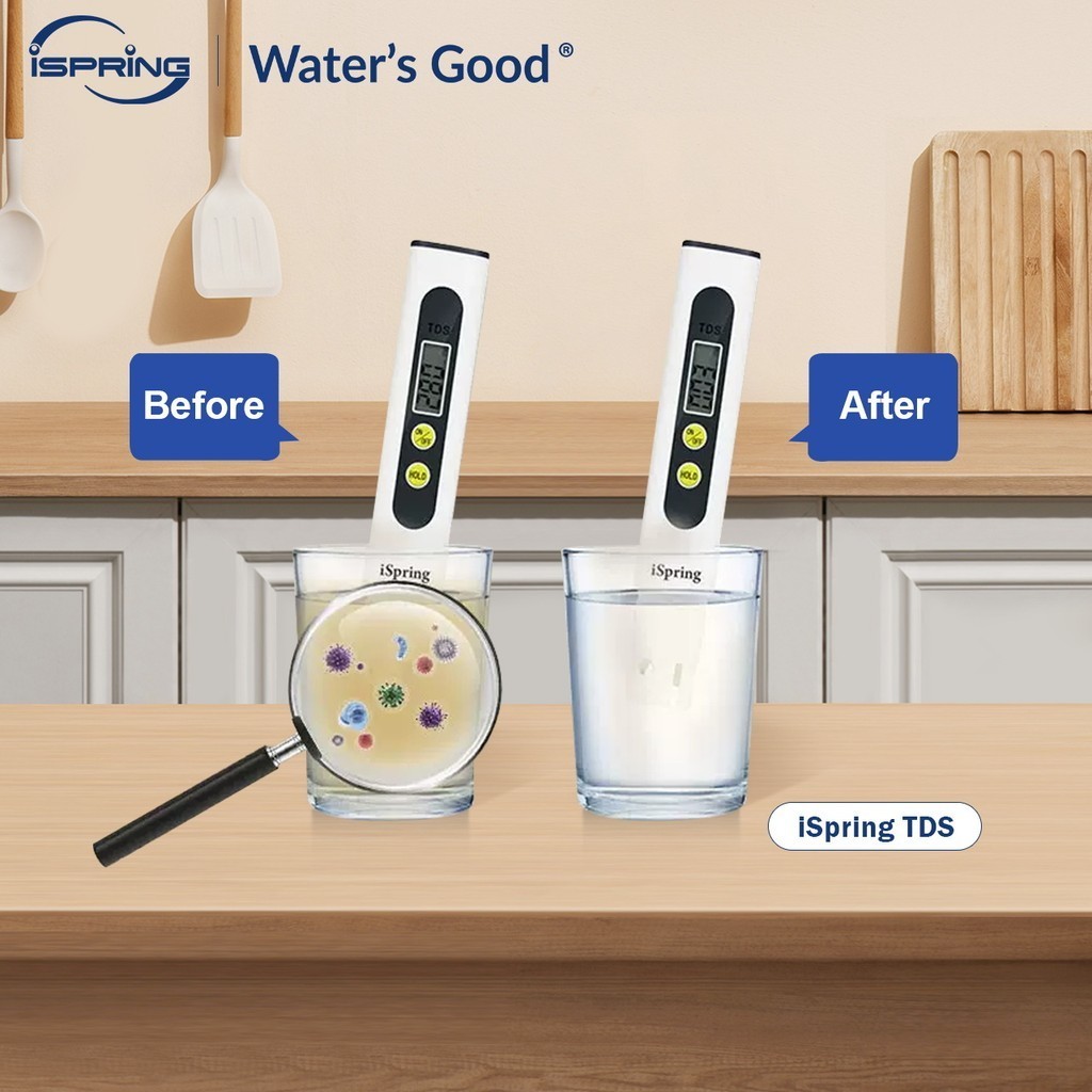 Ispring TDS-4 เครื่องทดสอบคุณภาพน้ํา TDS Meter Acidometer เครื่องตรวจจับคุณภาพน้ําแบบพกพา LCD ในครัวเรือนน้ําดื่ม Hydroponics Aquariums น้ําคุณภาพปากกาทดสอบ