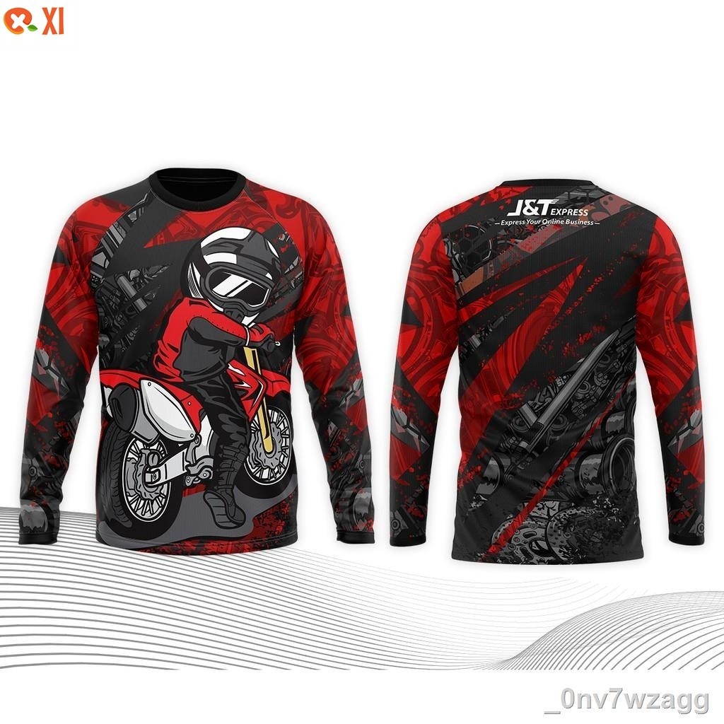 Xile9 เสื้อยืดแขนยาว ผ้าโพลีเอสเตอร์ แบบบางพิเศษ ลาย THL J&T Express Thai Motorcycle Riders Full Sublimation แฟชั่น 2023