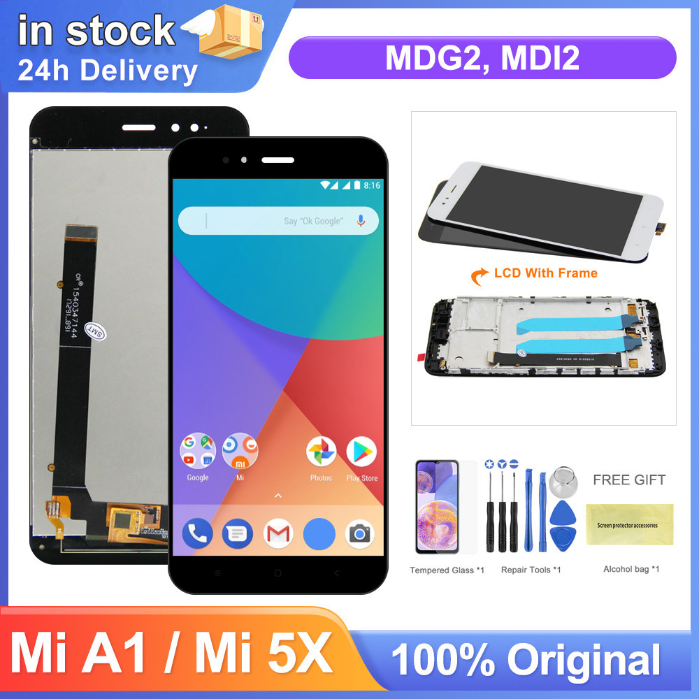 5.5 "หน้าจอสำหรับ A1 Mia1 Mdg2 Mdi2จอแสดงผล LCD ดิจิตอลสัมผัสหน้าจอสำหรับ Xiaomi Mi 5X Mi5x เปลี่ยน