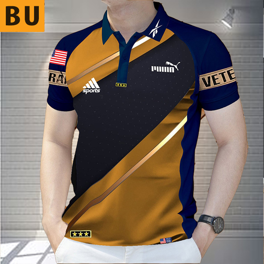 เสื้อโปโล ผ้าไหม ลายทาง แห้งเร็ว แฟชั่นฤดูร้อน สําหรับผู้ชาย Q5062